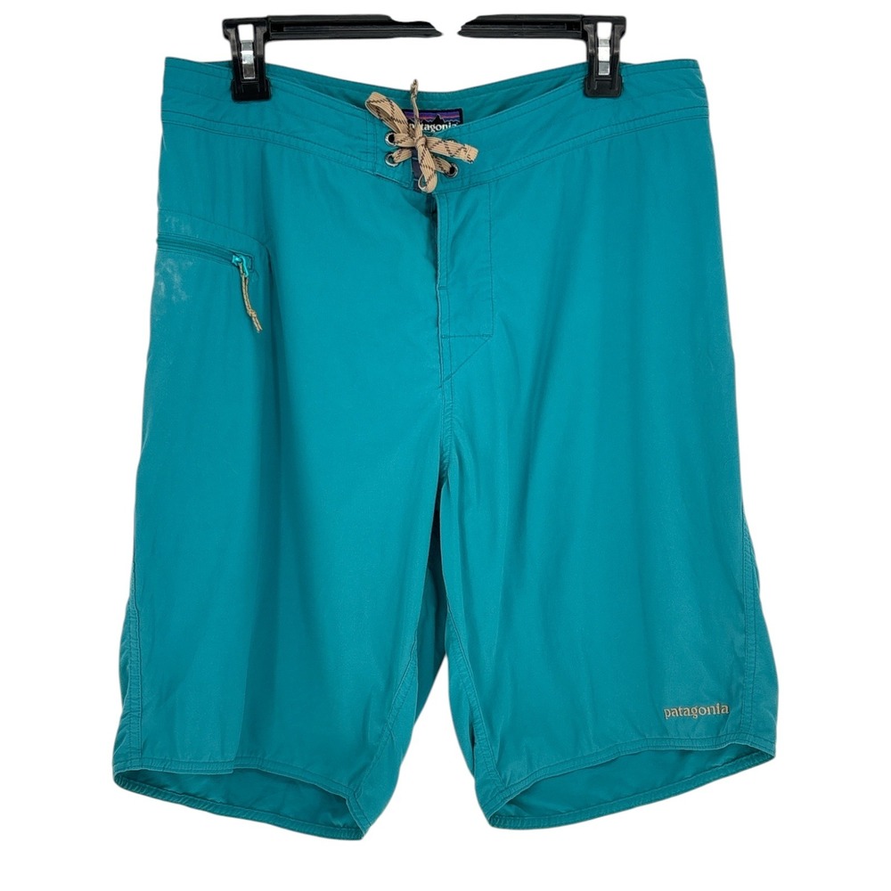 Patagonia Mens Wavefarer Board Shorts Teal Blue Size 33 86620